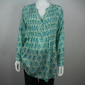 Rock Flower Paper Pintuck Tunic Cotton Lightweight